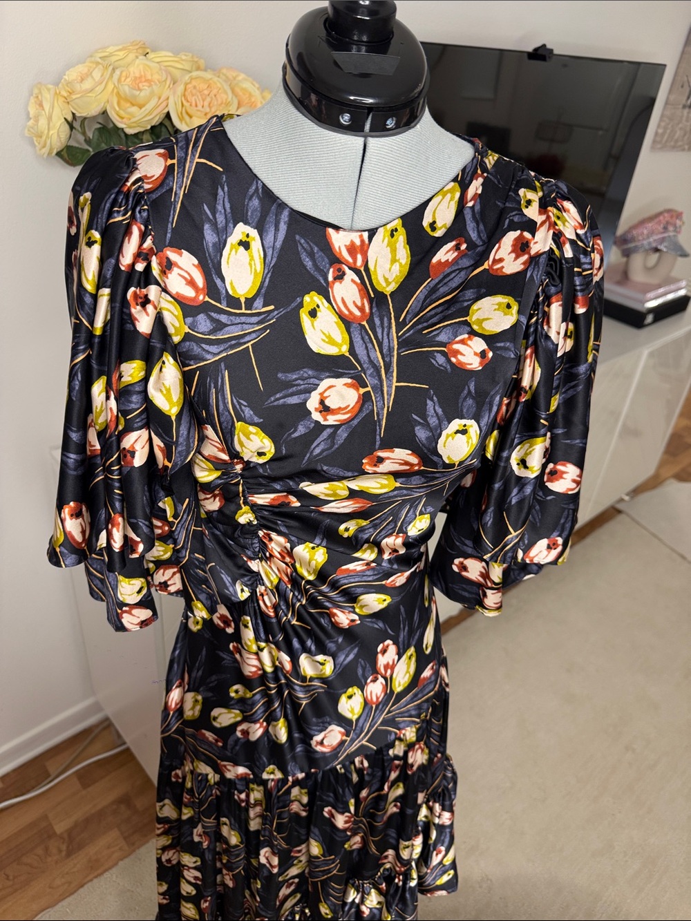 Cinq a Sept Kossa Silk Asymmetric Maxi Dress 2 - Picture 9 of 14